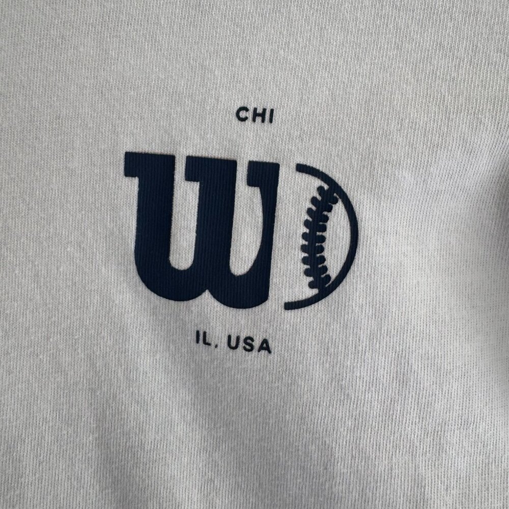 Set of 2 - Wilson Navy and White Baseball youth Tshirt Medium - 370 - Picture 6 of 8